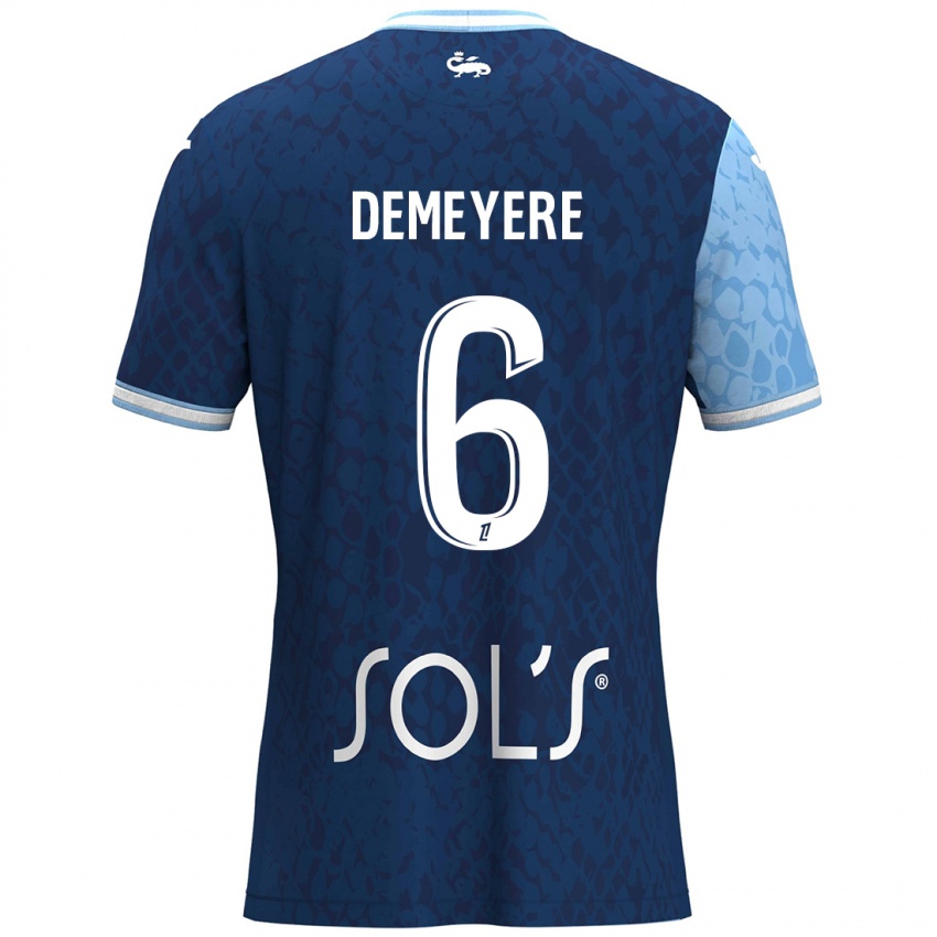 Kinder Silke Demeyere #6 Himmelblau Dunkelblau Heimtrikot Trikot 2024/25 T-Shirt Österreich