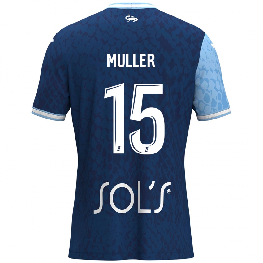 Kinder Laura Muller #15 Himmelblau Dunkelblau Heimtrikot Trikot 2024/25 T-Shirt Österreich