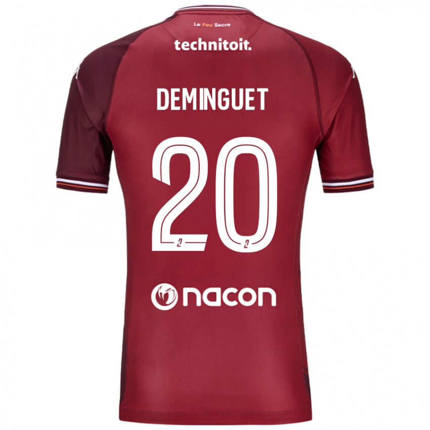 Kinder Jessy Deminguet #20 Rot Granata Heimtrikot Trikot 2024/25 T-Shirt Österreich