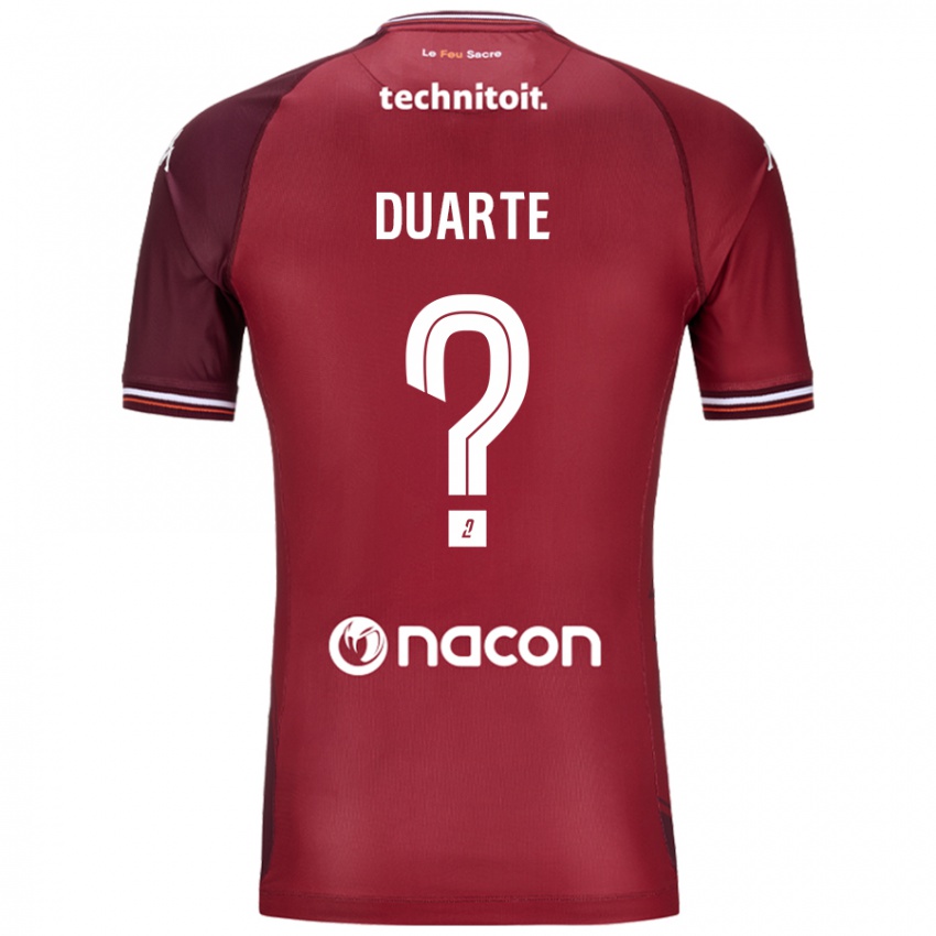 Kinder Diego Duarte #0 Rot Granata Heimtrikot Trikot 2024/25 T-Shirt Österreich