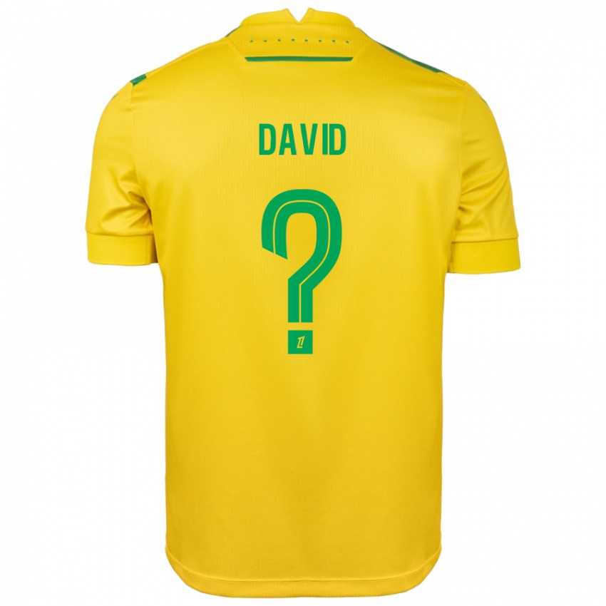 Kinder Timothé David #0 Gelb Grün Heimtrikot Trikot 2024/25 T-Shirt Österreich