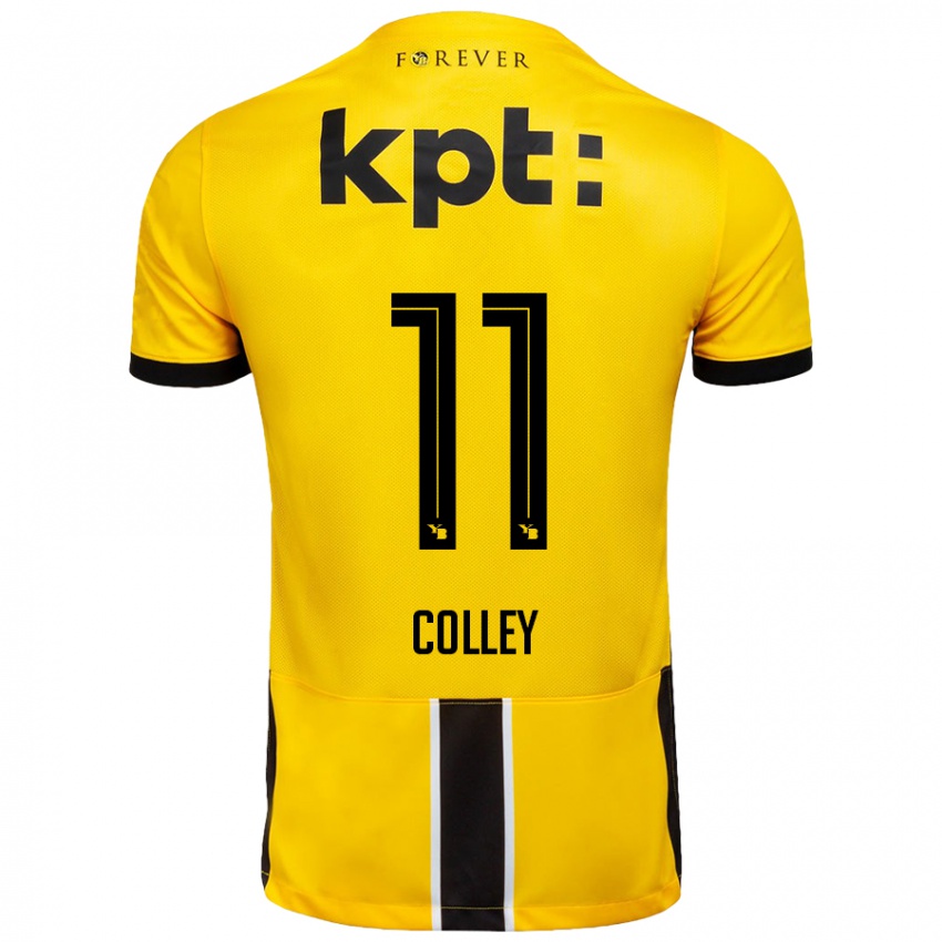 Kinder Ebrima Colley #11 Gelb Schwarz Heimtrikot Trikot 2024/25 T-Shirt Österreich