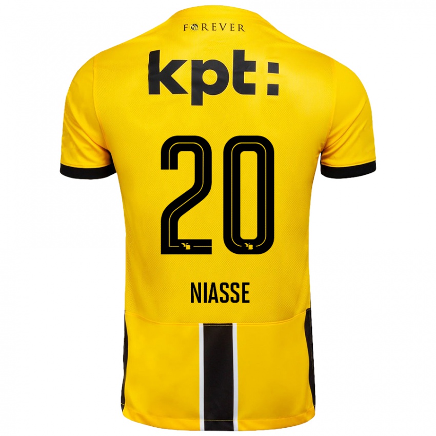 Kinder Cheikh Niasse #20 Gelb Schwarz Heimtrikot Trikot 2024/25 T-Shirt Österreich