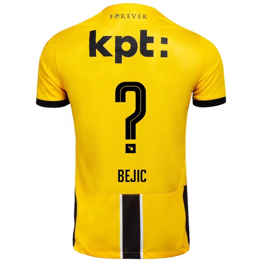 Kinder Endrit Bejic #0 Gelb Schwarz Heimtrikot Trikot 2024/25 T-Shirt Österreich