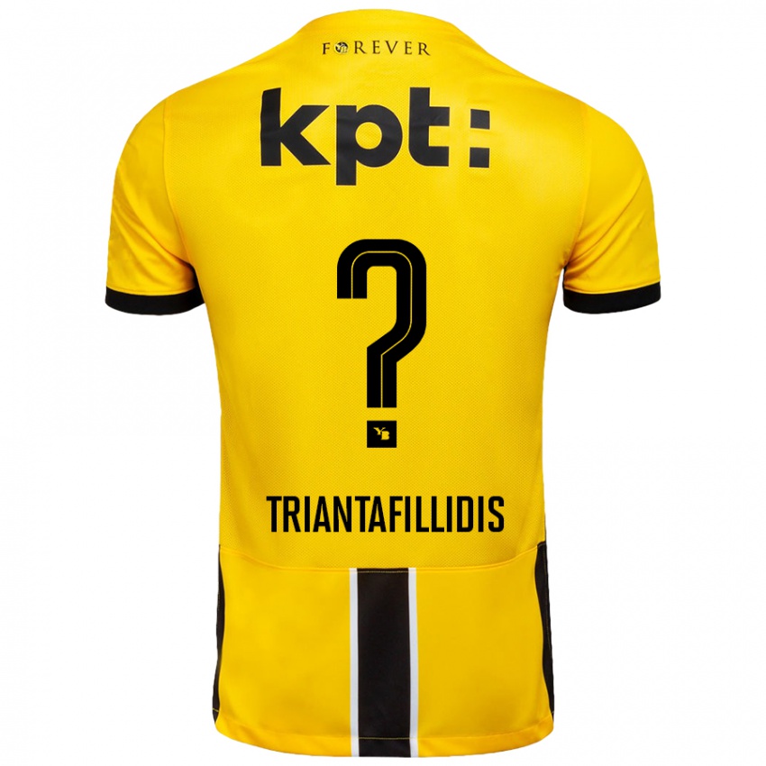 Kinder Nevin Triantafillidis #0 Gelb Schwarz Heimtrikot Trikot 2024/25 T-Shirt Österreich