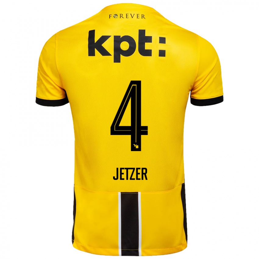 Kinder Lorin Jetzer #4 Gelb Schwarz Heimtrikot Trikot 2024/25 T-Shirt Österreich