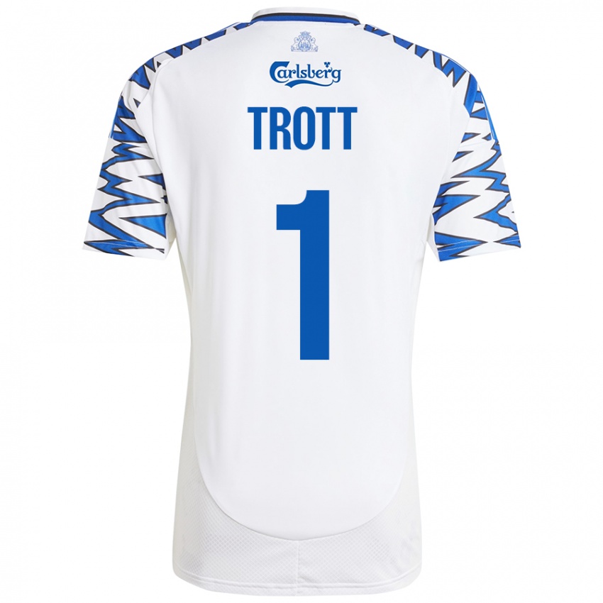 Kinder Nathan Trott #1 Weiß Himmelblau Heimtrikot Trikot 2024/25 T-Shirt Österreich