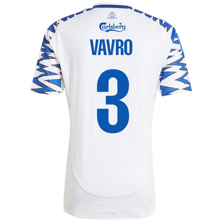 Kinder Denis Vavro #3 Weiß Himmelblau Heimtrikot Trikot 2024/25 T-Shirt Österreich