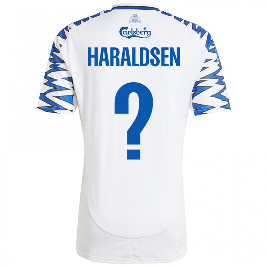 Kinder Henrik Haraldsen #0 Weiß Himmelblau Heimtrikot Trikot 2024/25 T-Shirt Österreich