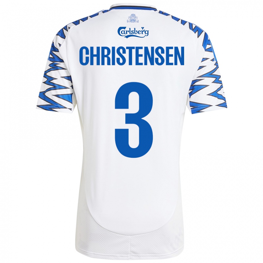 Kinder Sebastian Christensen #3 Weiß Himmelblau Heimtrikot Trikot 2024/25 T-Shirt Österreich