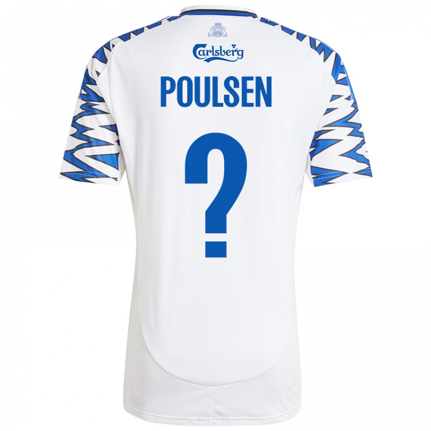 Kinder Xander Poulsen #0 Weiß Himmelblau Heimtrikot Trikot 2024/25 T-Shirt Österreich