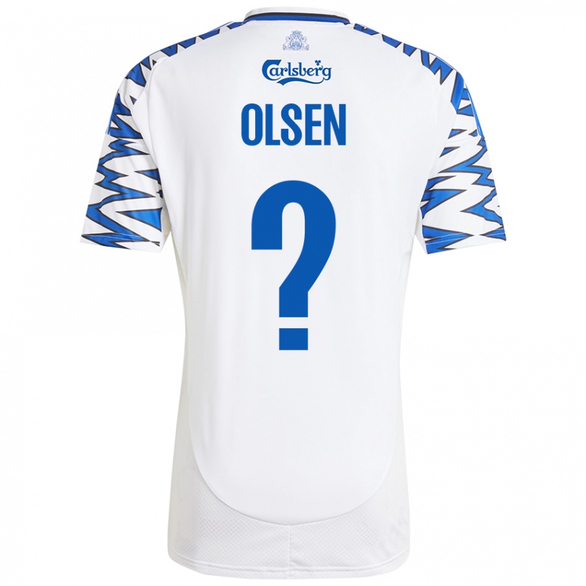 Kinder Gunnar Olsen #0 Weiß Himmelblau Heimtrikot Trikot 2024/25 T-Shirt Österreich