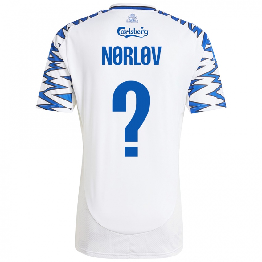 Kinder William Nørløv #0 Weiß Himmelblau Heimtrikot Trikot 2024/25 T-Shirt Österreich