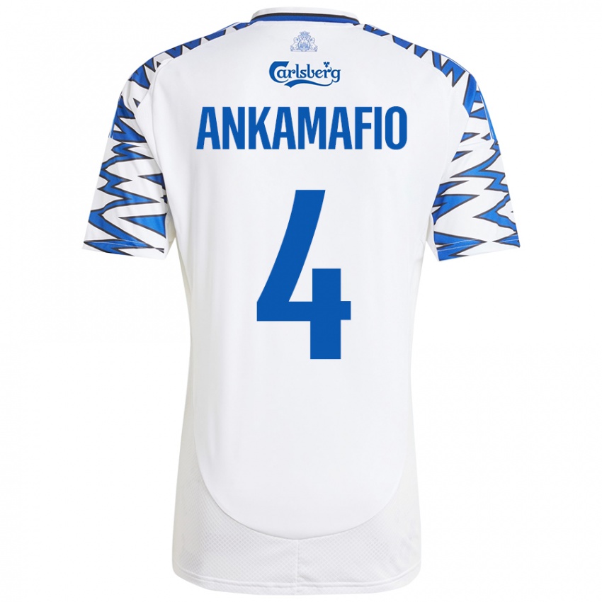 Kinder Graham Ankamafio #4 Weiß Himmelblau Heimtrikot Trikot 2024/25 T-Shirt Österreich