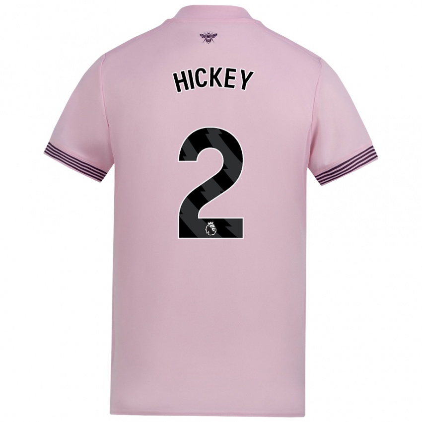 Kinder Aaron Hickey #2 Rosa Auswärtstrikot Trikot 2024/25 T-Shirt Österreich