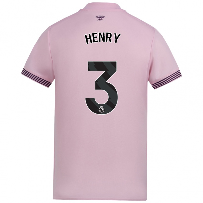 Kinder Rico Henry #3 Rosa Auswärtstrikot Trikot 2024/25 T-Shirt Österreich