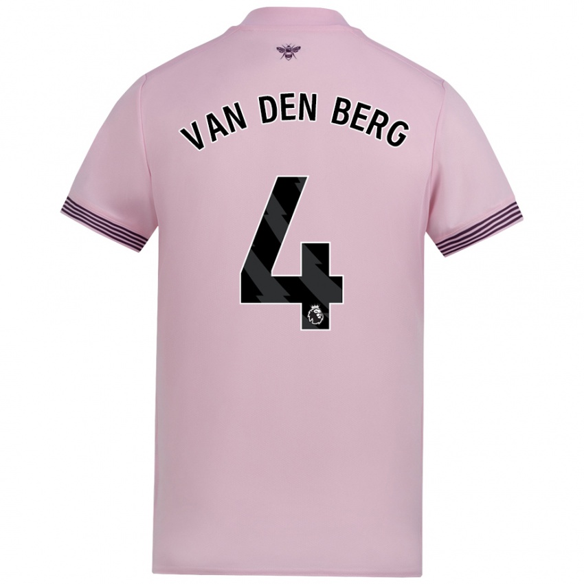 Kinder Sepp Van Den Berg #4 Rosa Auswärtstrikot Trikot 2024/25 T-Shirt Österreich