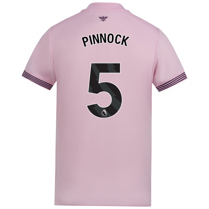 Kinder Ethan Pinnock #5 Rosa Auswärtstrikot Trikot 2024/25 T-Shirt Österreich