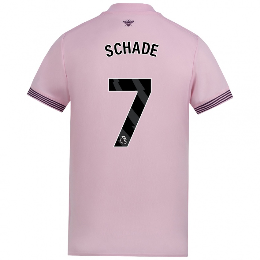 Kinder Kevin Schade #7 Rosa Auswärtstrikot Trikot 2024/25 T-Shirt Österreich