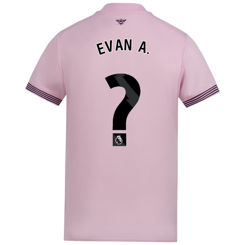 Kinder Evan Anderson #0 Rosa Auswärtstrikot Trikot 2024/25 T-Shirt Österreich