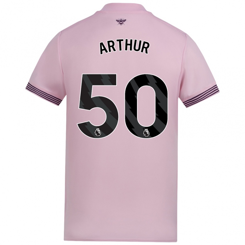 Kinder Benjamin Arthur #50 Rosa Auswärtstrikot Trikot 2024/25 T-Shirt Österreich