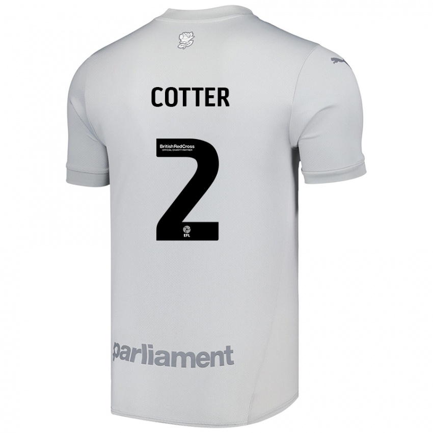 Kinder Barry Cotter #2 Silbergrau Auswärtstrikot Trikot 2024/25 T-Shirt Österreich