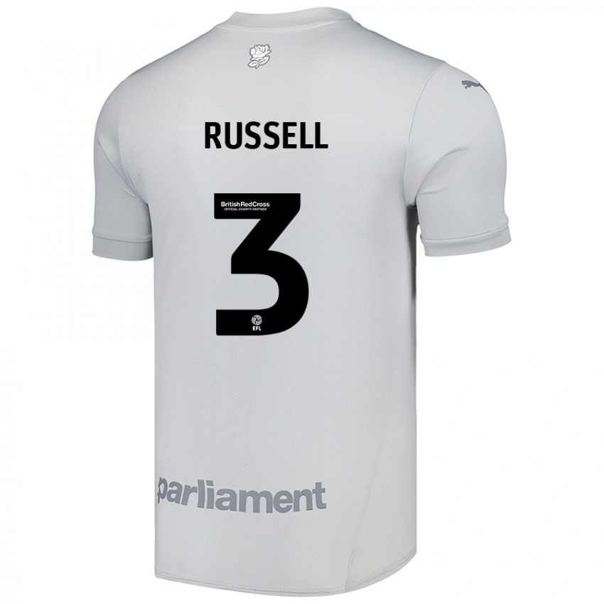 Kinder Jon Russell #3 Silbergrau Auswärtstrikot Trikot 2024/25 T-Shirt Österreich