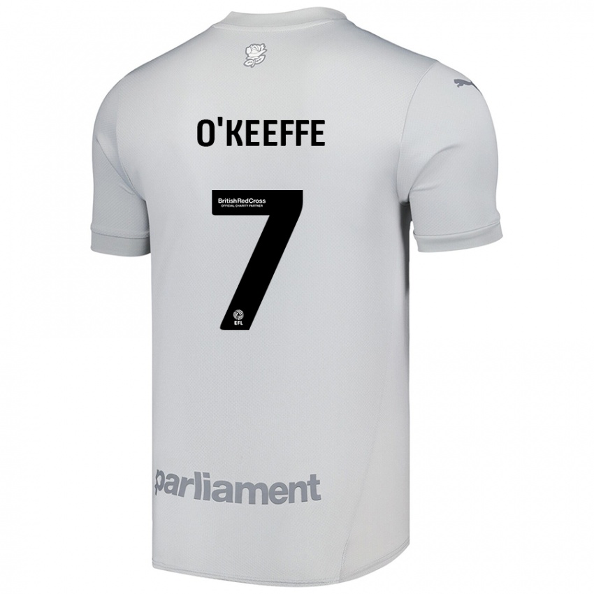 Kinder Corey O'keeffe #7 Silbergrau Auswärtstrikot Trikot 2024/25 T-Shirt Österreich