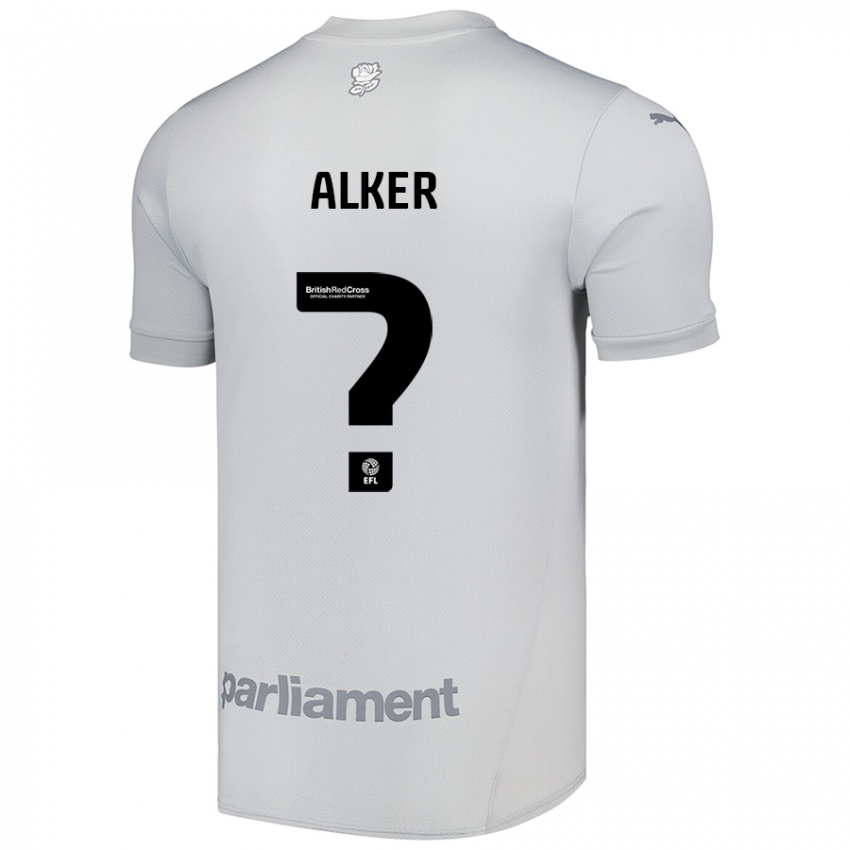 Kinder Luke Alker #0 Silbergrau Auswärtstrikot Trikot 2024/25 T-Shirt Österreich