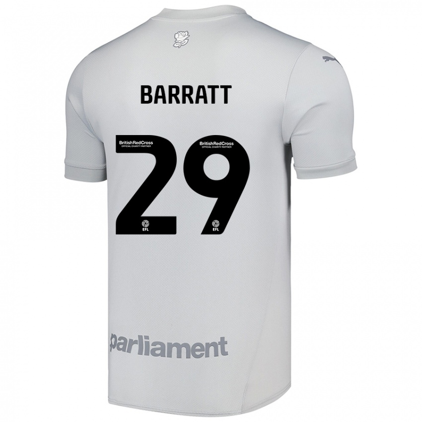 Kinder Connor Barratt #29 Silbergrau Auswärtstrikot Trikot 2024/25 T-Shirt Österreich