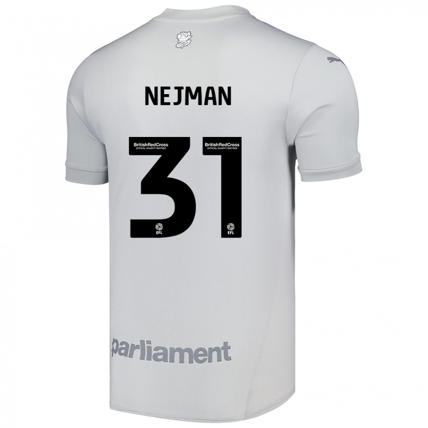 Kinder Harrison Nejman #31 Silbergrau Auswärtstrikot Trikot 2024/25 T-Shirt Österreich