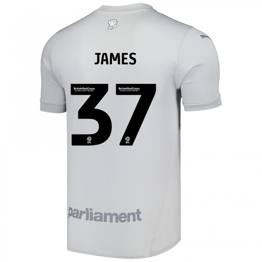 Kinder Nathan James #37 Silbergrau Auswärtstrikot Trikot 2024/25 T-Shirt Österreich