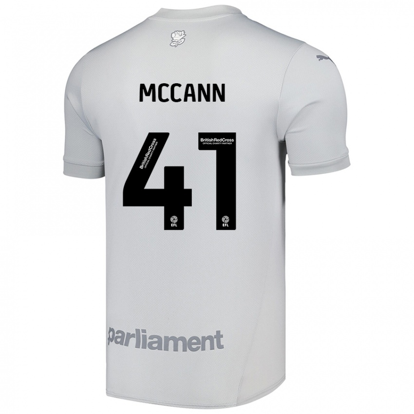 Kinder Bayley Mccann #41 Silbergrau Auswärtstrikot Trikot 2024/25 T-Shirt Österreich