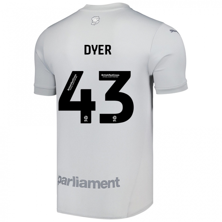 Kinder Josiah Dyer #43 Silbergrau Auswärtstrikot Trikot 2024/25 T-Shirt Österreich