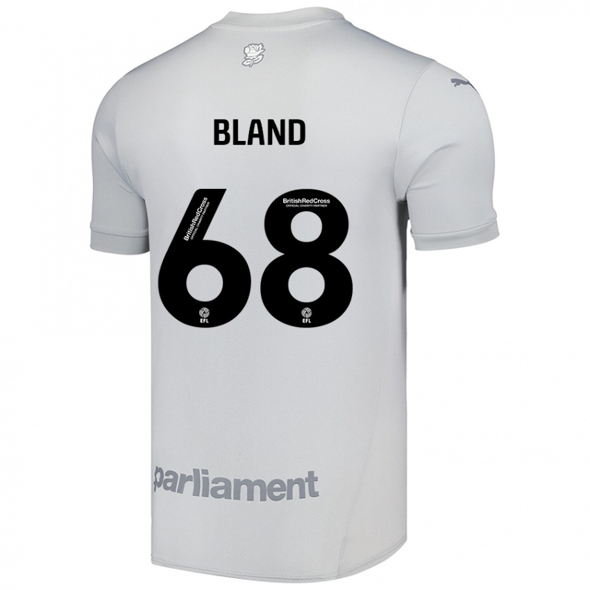 Kinder Jonathan Bland #68 Silbergrau Auswärtstrikot Trikot 2024/25 T-Shirt Österreich