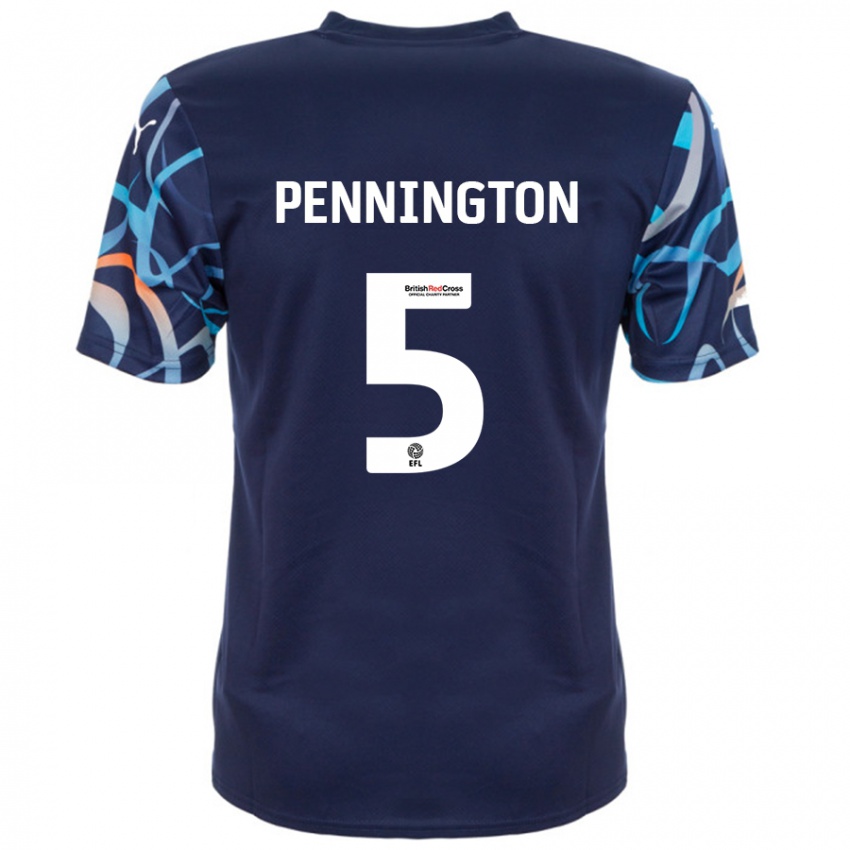 Kinder Matthew Pennington #5 Marineblau Auswärtstrikot Trikot 2024/25 T-Shirt Österreich