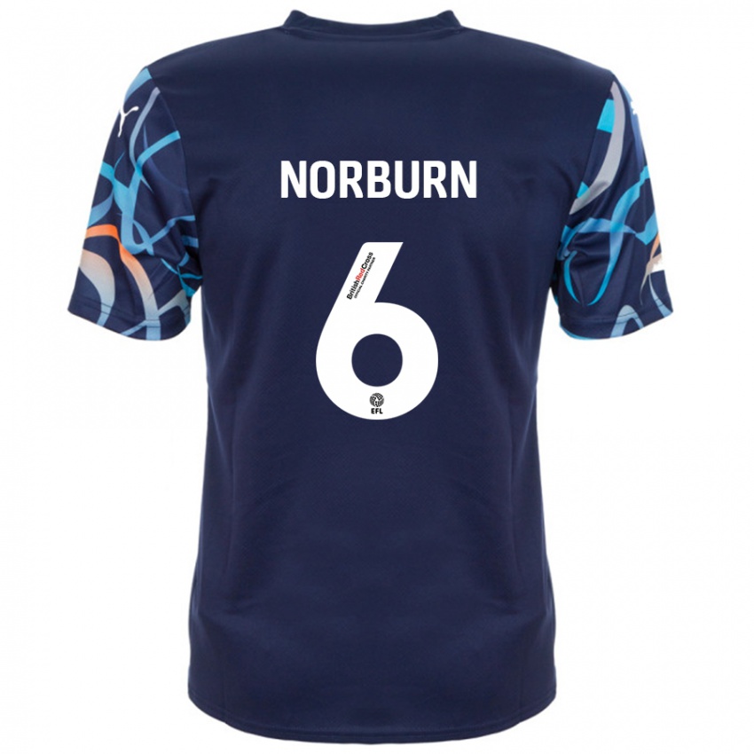 Kinder Oliver Norburn #6 Marineblau Auswärtstrikot Trikot 2024/25 T-Shirt Österreich