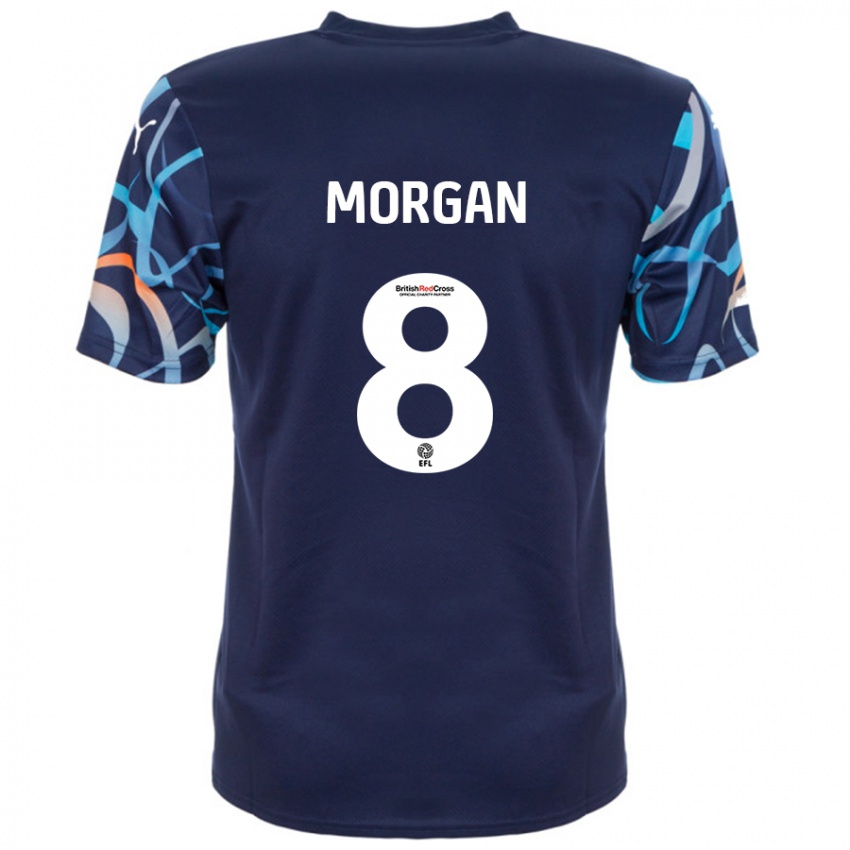 Kinder Albie Morgan #8 Marineblau Auswärtstrikot Trikot 2024/25 T-Shirt Österreich