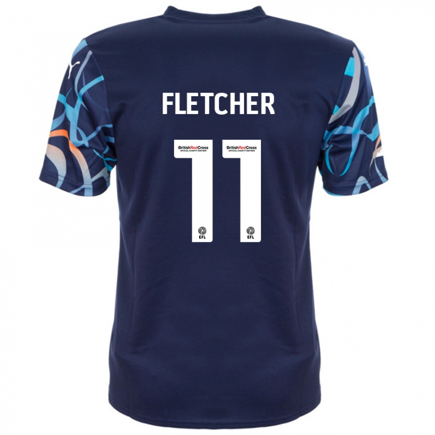 Kinder Ashley Fletcher #11 Marineblau Auswärtstrikot Trikot 2024/25 T-Shirt Österreich