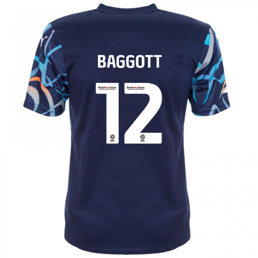 Kinder Elkan Baggott #12 Marineblau Auswärtstrikot Trikot 2024/25 T-Shirt Österreich