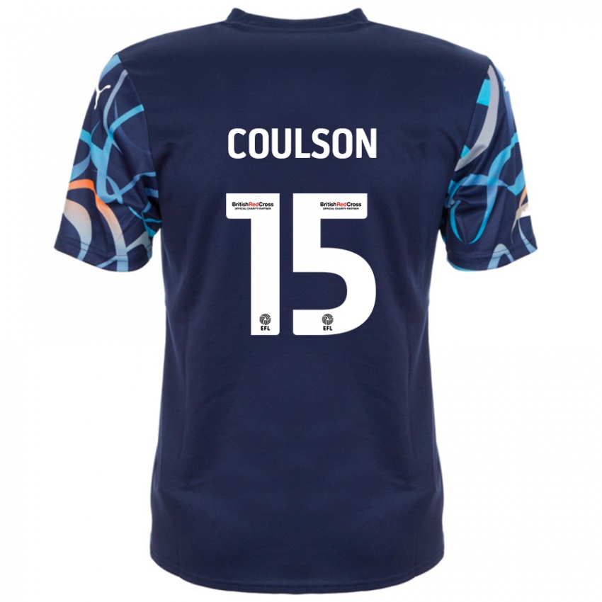 Kinder Hayden Coulson #15 Marineblau Auswärtstrikot Trikot 2024/25 T-Shirt Österreich