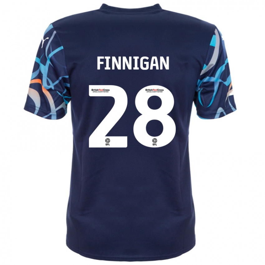 Kinder Ryan Finnigan #28 Marineblau Auswärtstrikot Trikot 2024/25 T-Shirt Österreich