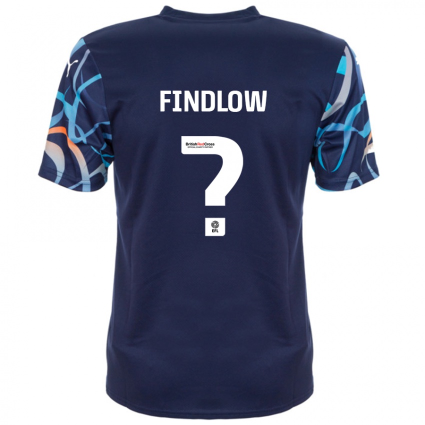 Kinder Luke Findlow #0 Marineblau Auswärtstrikot Trikot 2024/25 T-Shirt Österreich