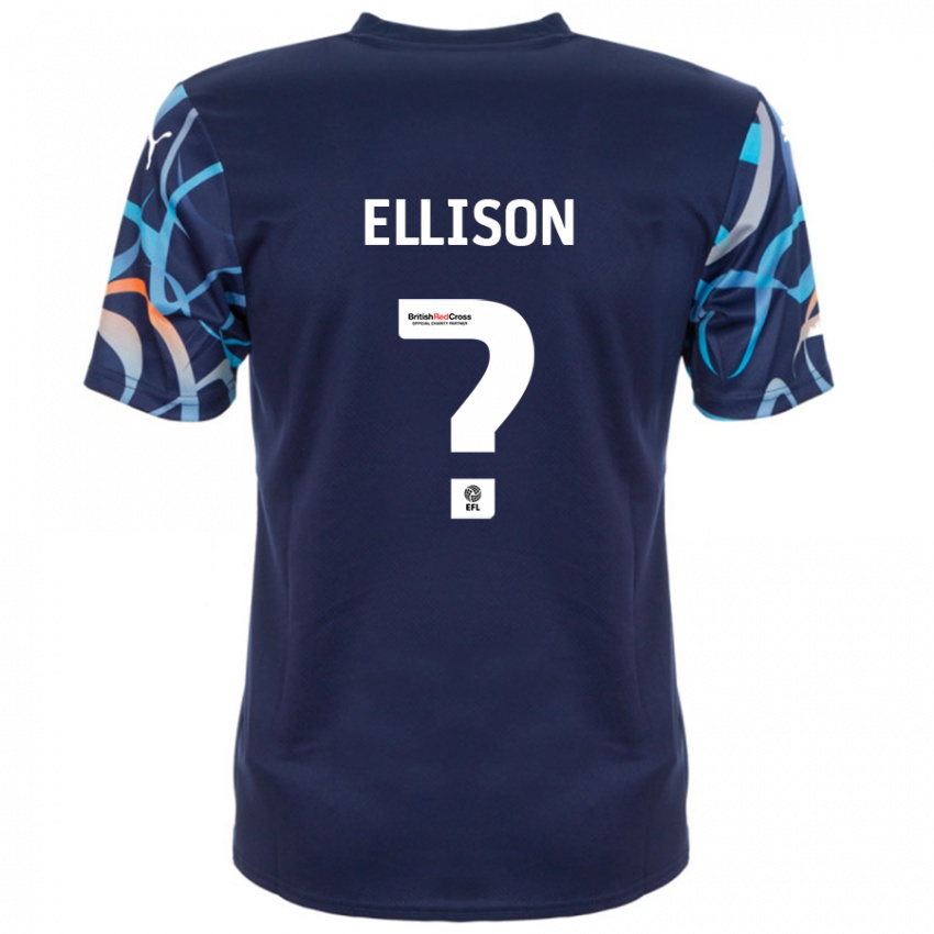 Kinder Jordyn Ellison #0 Marineblau Auswärtstrikot Trikot 2024/25 T-Shirt Österreich