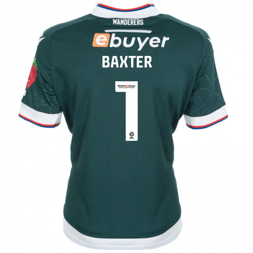 Kinder Nathan Baxter #1 Dunkelgrün Auswärtstrikot Trikot 2024/25 T-Shirt Österreich