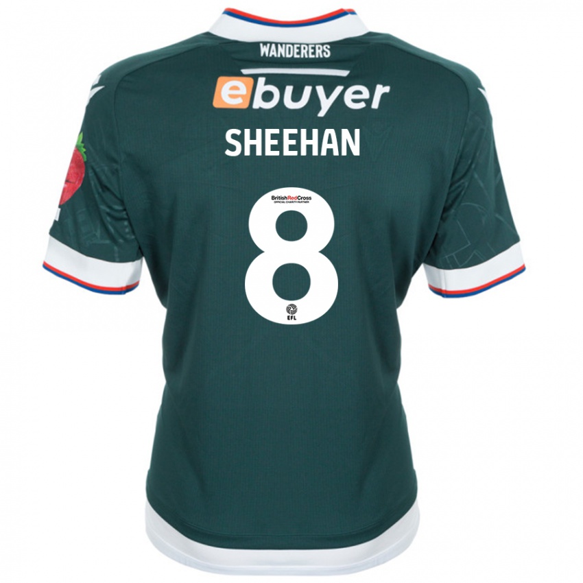 Kinder Josh Sheehan #8 Dunkelgrün Auswärtstrikot Trikot 2024/25 T-Shirt Österreich