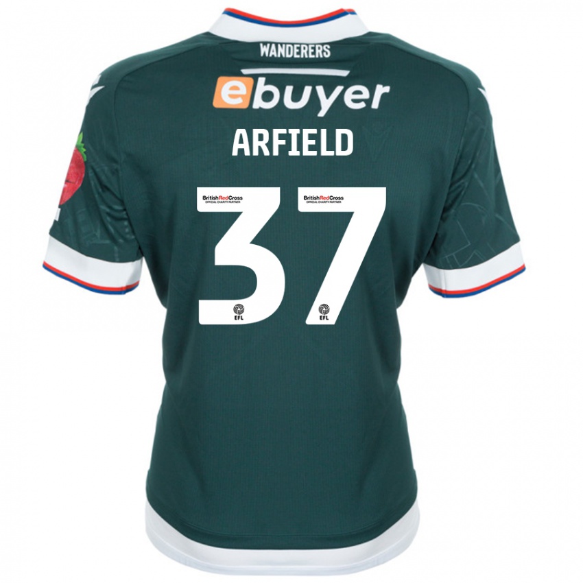 Kinder Scott Arfield #37 Dunkelgrün Auswärtstrikot Trikot 2024/25 T-Shirt Österreich