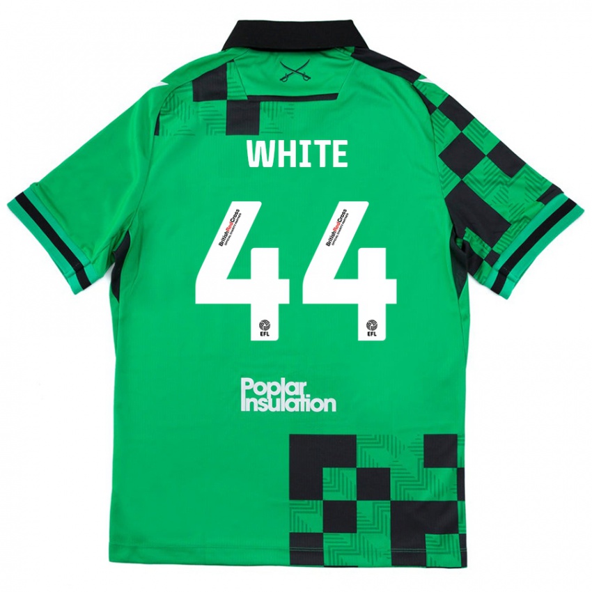 Kinder Charlie White #44 Grün Schwarz Auswärtstrikot Trikot 2024/25 T-Shirt Österreich