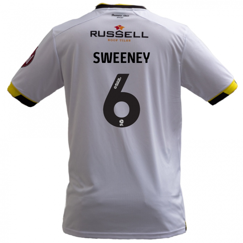 Kinder Ryan Sweeney #6 Weiß Auswärtstrikot Trikot 2024/25 T-Shirt Österreich