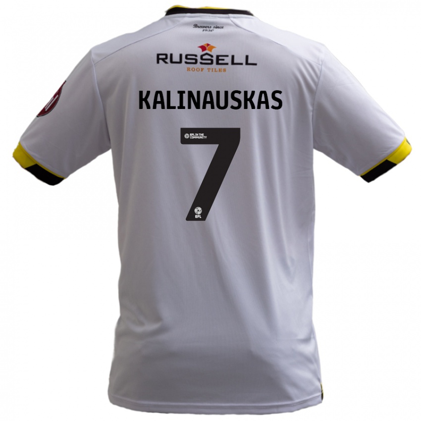 Kinder Tomas Kalinauskas #7 Weiß Auswärtstrikot Trikot 2024/25 T-Shirt Österreich